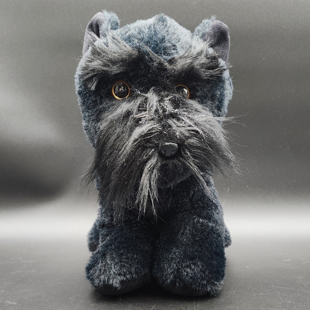 Walmart Medium Black Schnauzer Puppy Dog Plush Stuffed Animal Realistic Toy - Picture 11 of 12